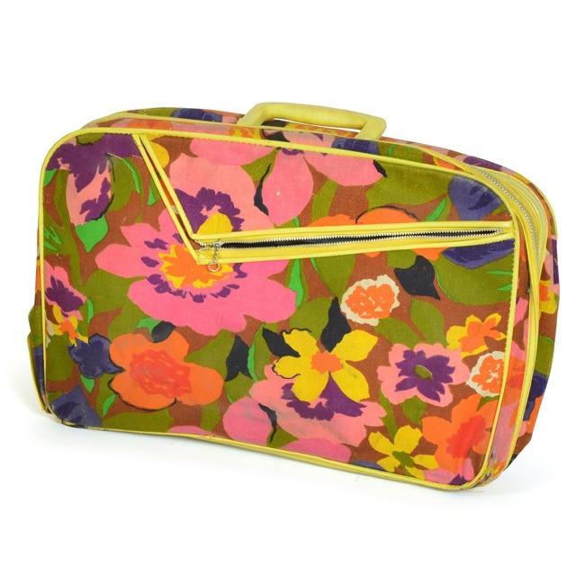 Yellow & Orange Flower Suitcase