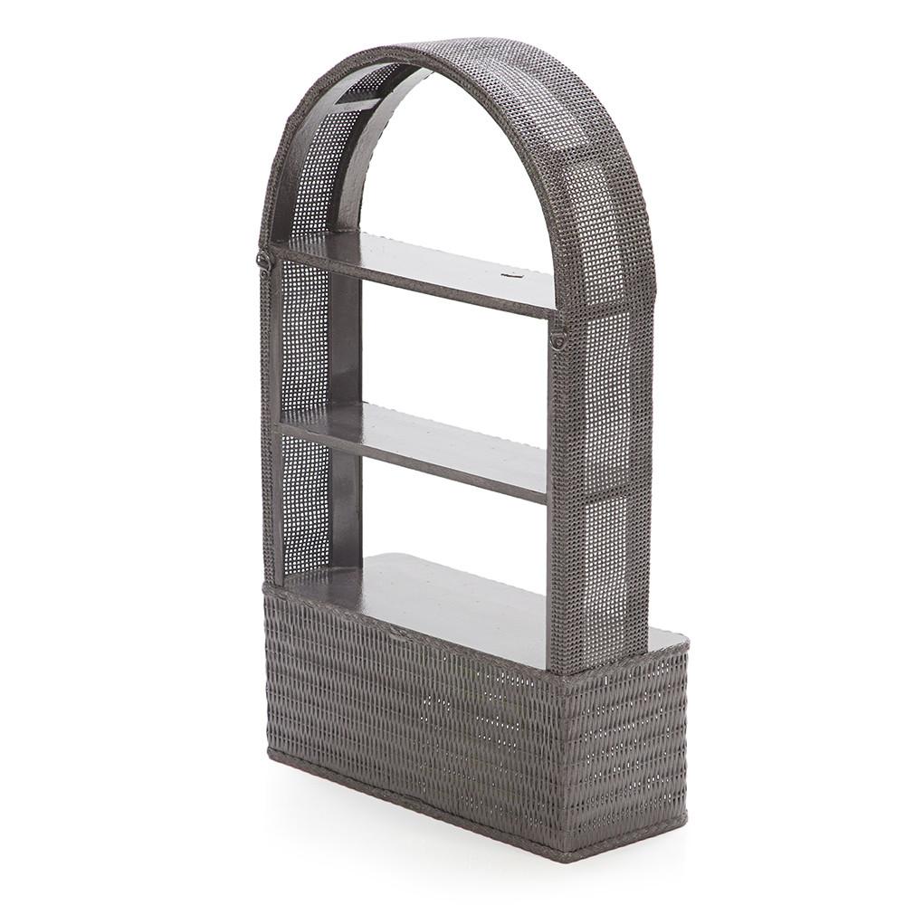 Painted Arched Wicker Shelf