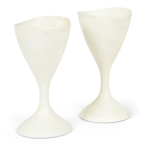 White Goblet Pair