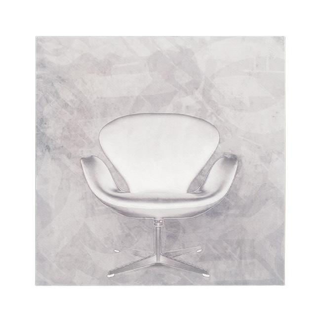 0328 (A+D) White Photo Swan Chair (10" x 10")