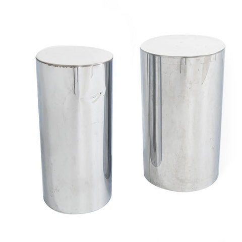 Short Chrome Cylinder Pedestal