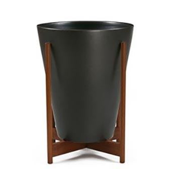 Case Study Ceramic Funnel with Wood Stand - Black