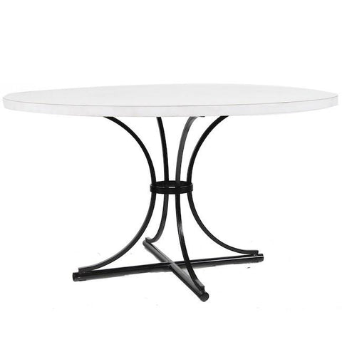 White Round Top Dining Table