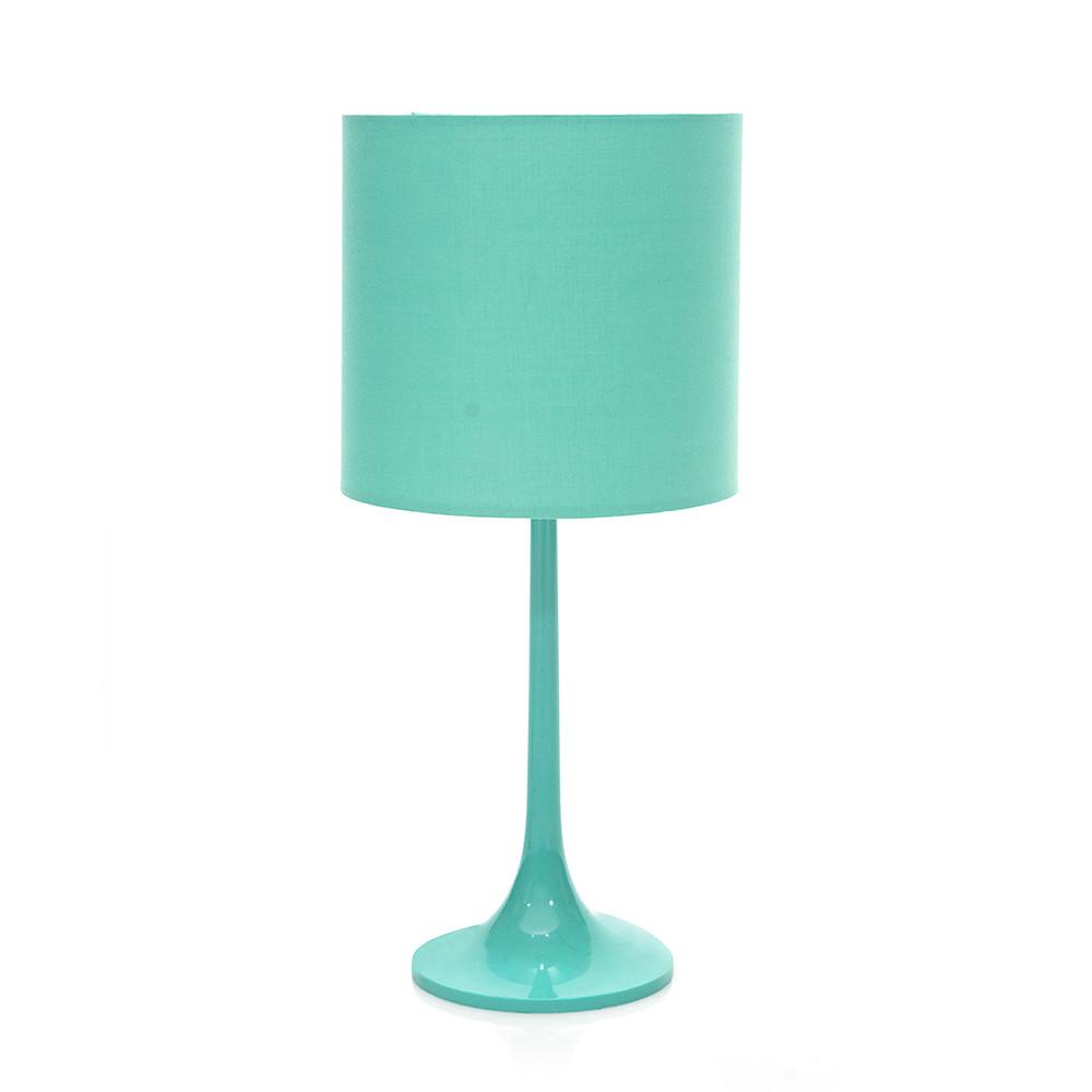 Turquoise Plastic Table Lamp