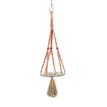 Orange Macrame Plant Hanger