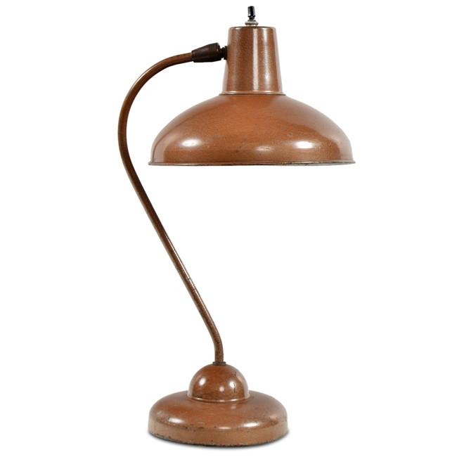Brown Metal Desk Lamp