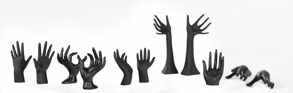 Pair of Hands - Curved Fingers Black
