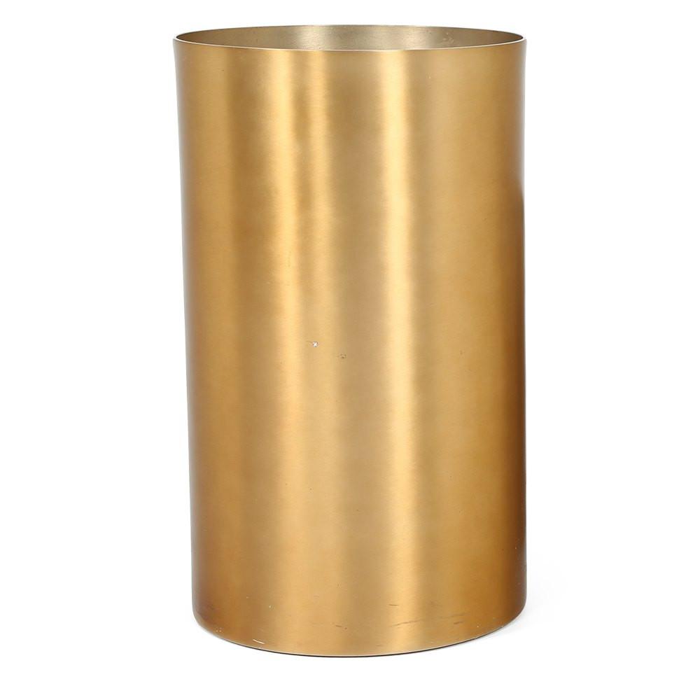 Gold Brass Cylinder Planter
