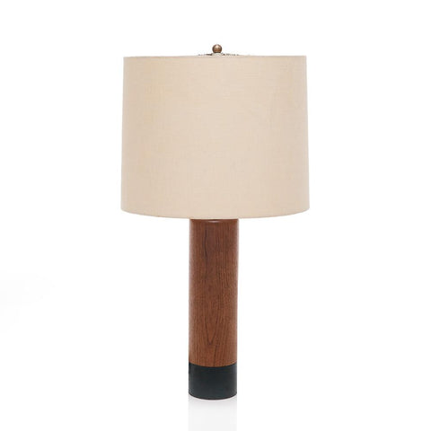 Two-Tone Wood Table Lamp