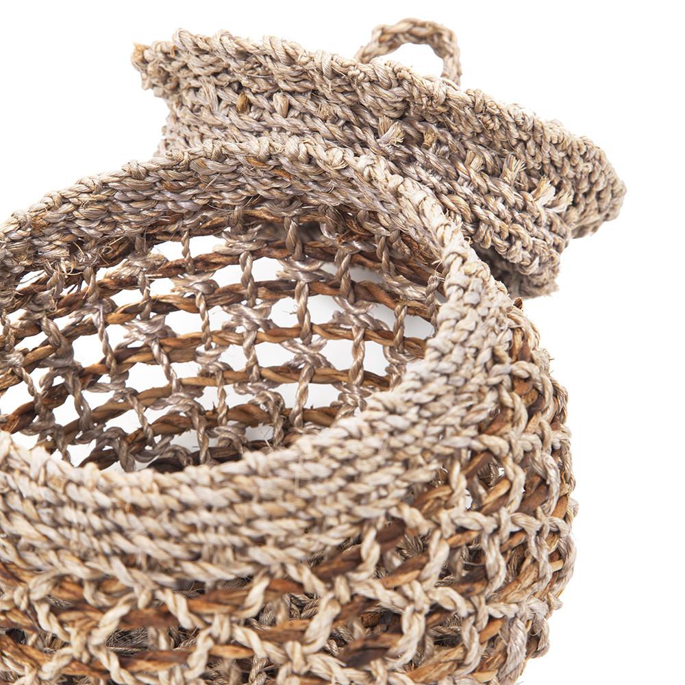 Brown Woven Basket with Lid (A+D)
