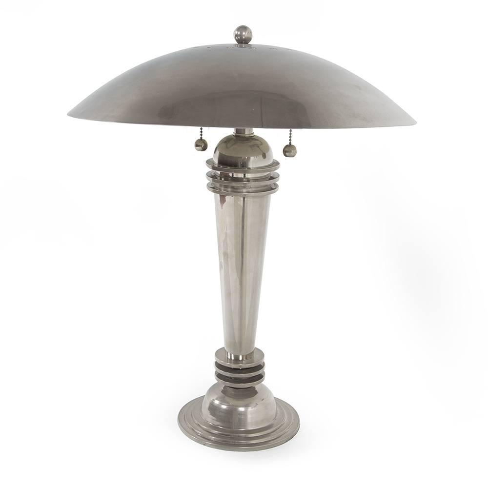 Double Bulb Chrome Table Lamp