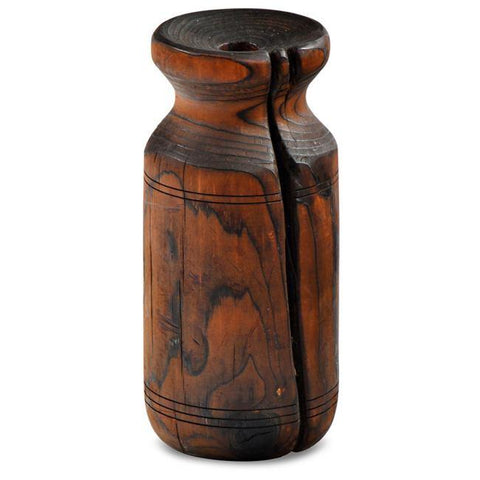 Brown Split Wood Vase (A+D)