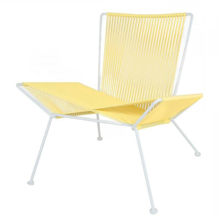 Yellow & White Cord X-Chair