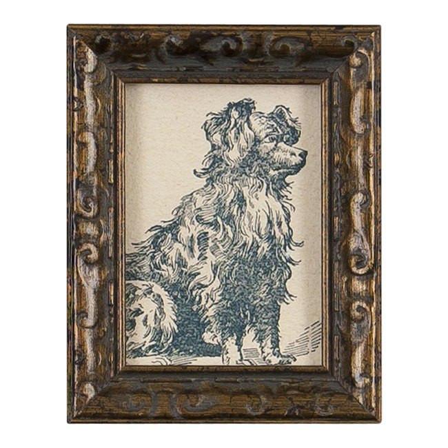 0190 (A+D) Dog Small Gold Frame