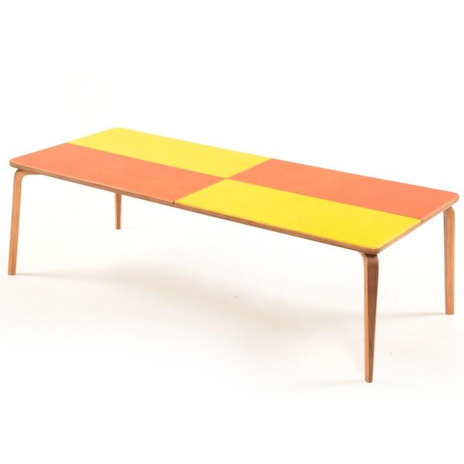 Orange & Yellow Fiberglass Coffee Table