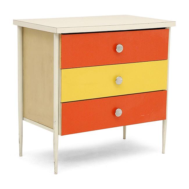 Orange & Yellow Three Drawer Cabinet