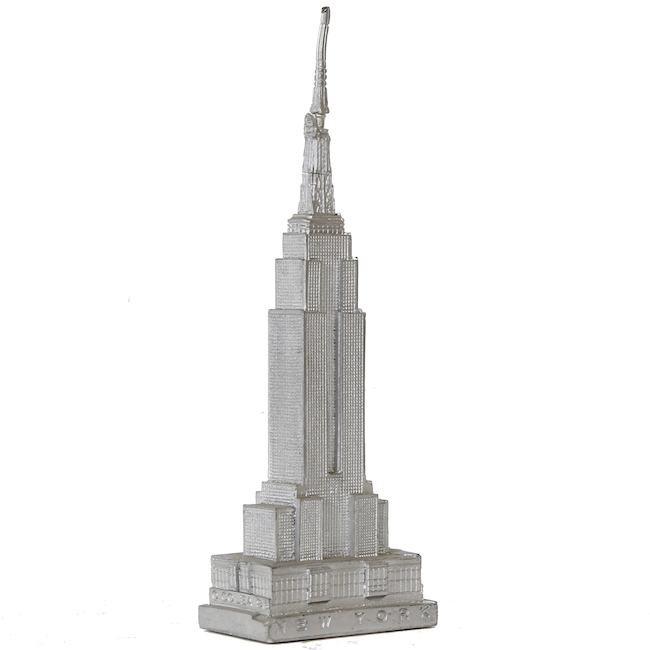 Silver Tall Spire Empire State Building Statue