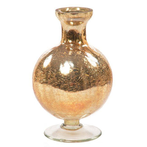 Gold Cracked Round Vase