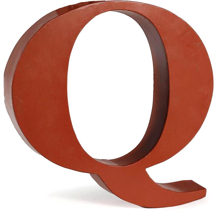 Red Wood Large Q Sculpture (A+D)