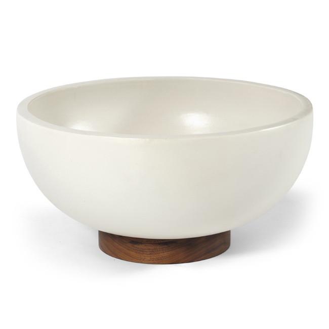 Case Study Ceramic Bowl With Plinth - White Large