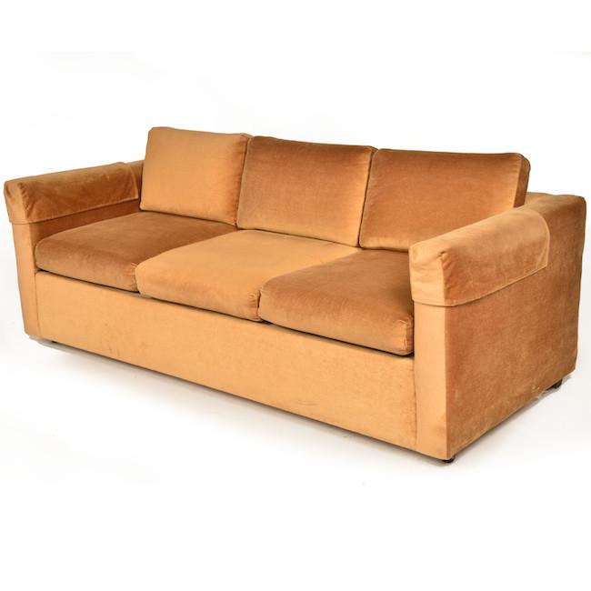 Light Brown Velvet Sofa