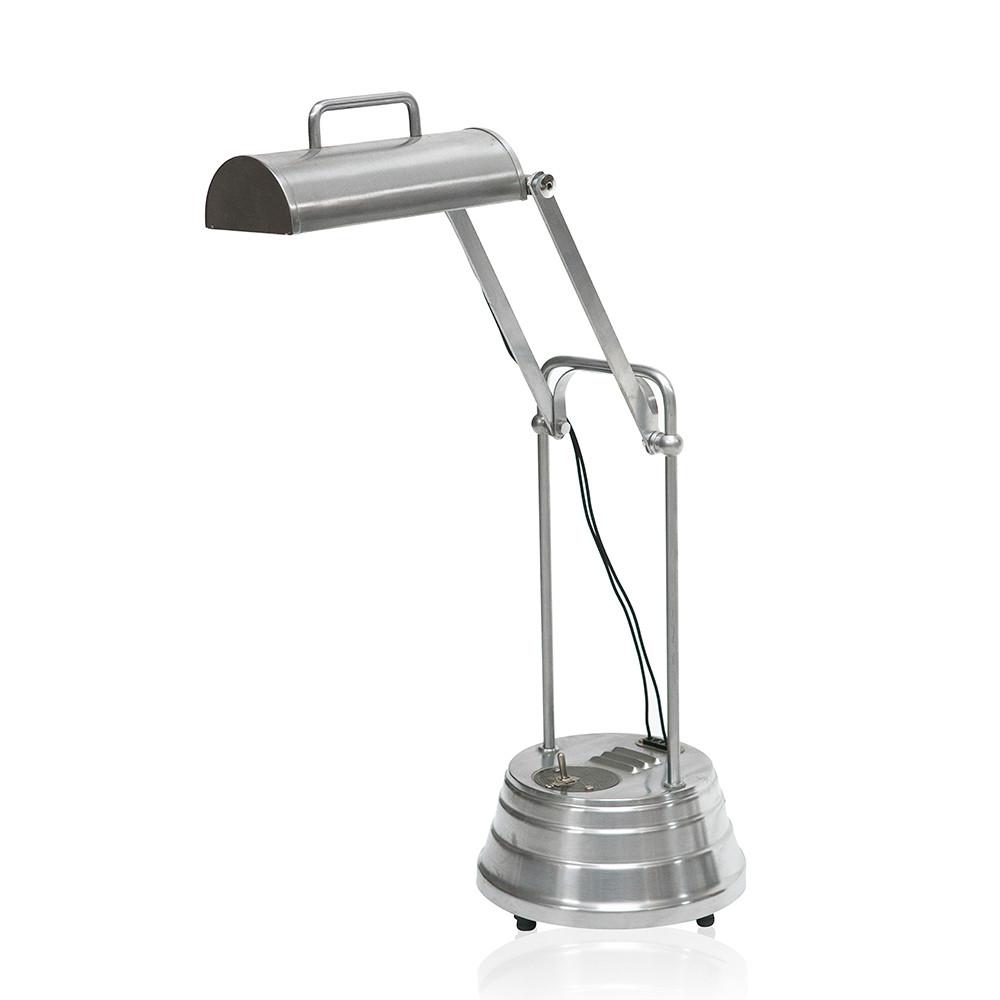 Aluminum Work Desk Lamp with Handle and Tiered Base