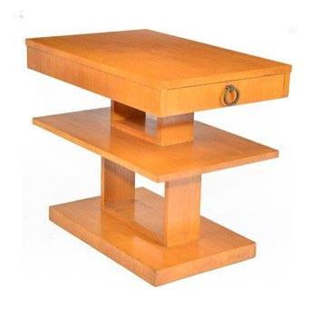 Wood Light Three Tiered Side Table