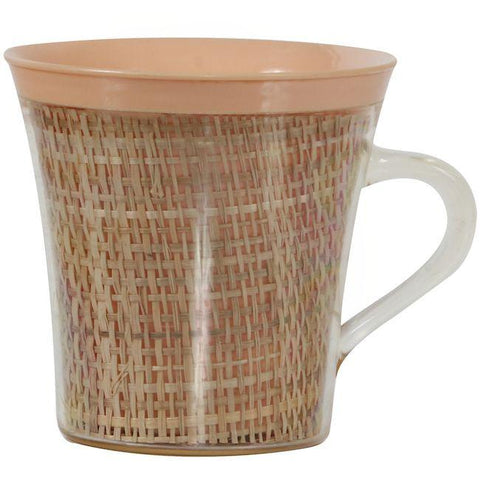 Plastic Peach + Burlap Mug