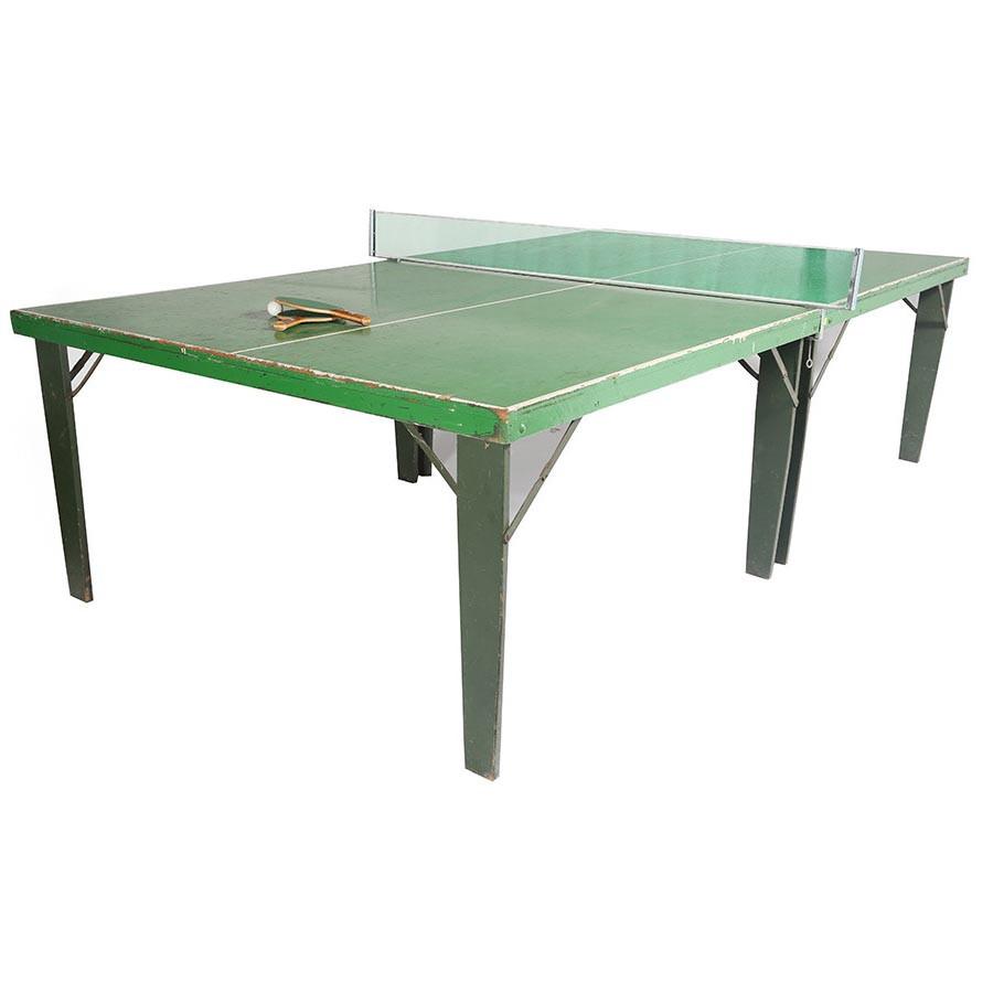 Folding Green Vintage Ping Pong Table