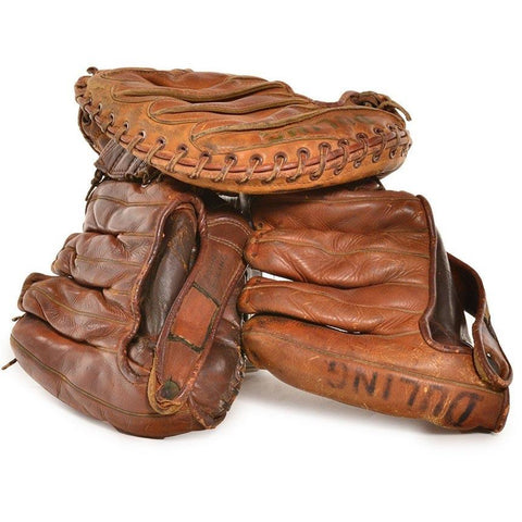 Vintage Leather Baseball Mitts