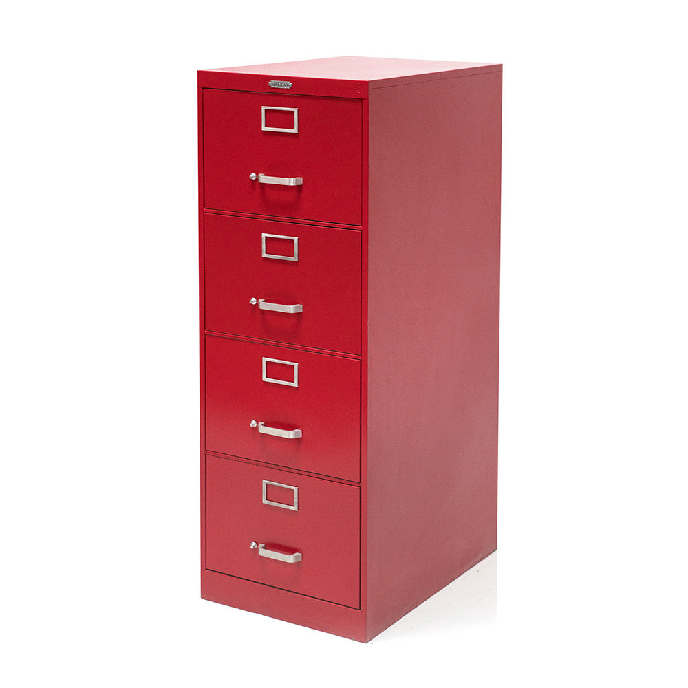 Red 4-Level Filing Cabinet - Gil & Roy Props