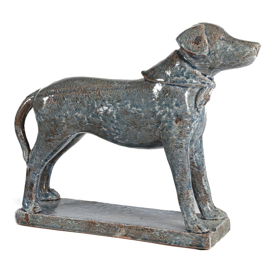 Grey Blue Ceramic Dog (A+D)