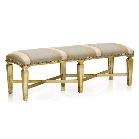 Gold Base Upholstered Bench