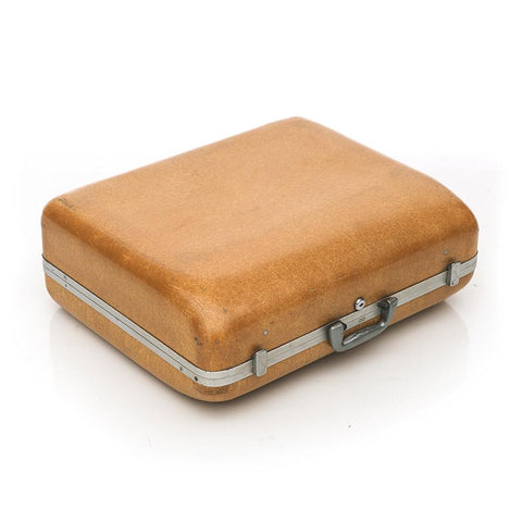Tan Fiberglass Suitcase