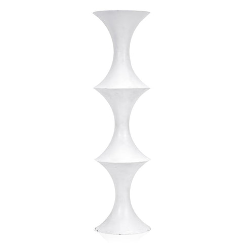 White Repeating Hour Glass Pedestal