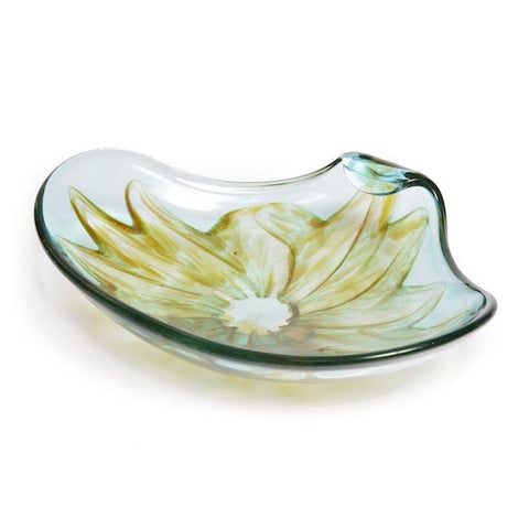 Glass Flower Dish