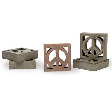 Peace Signs Cinder Blocks
