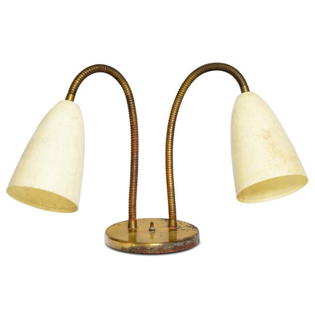 Brass Dual Head Desk Lamp