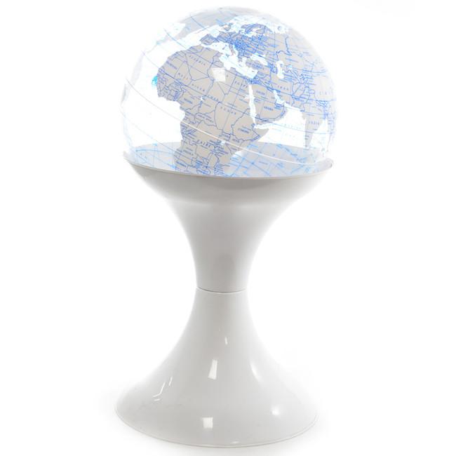 Clear Globe on White Stand