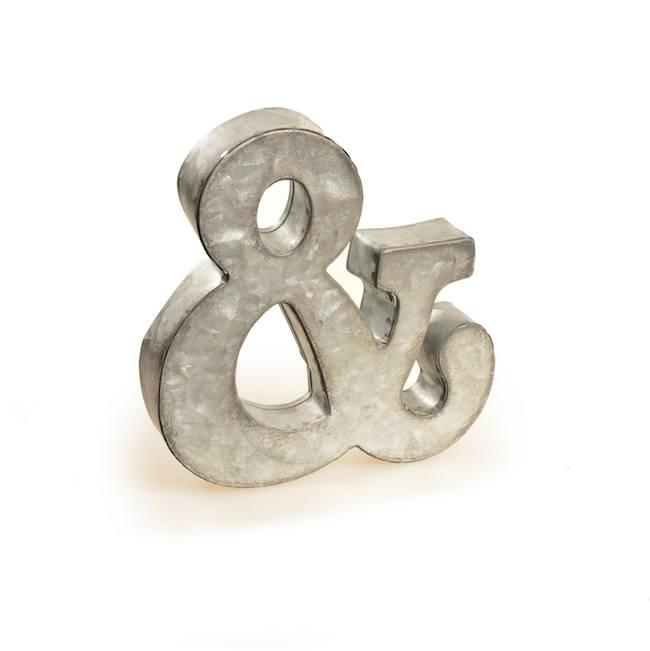 Grey Metal Sculpture Ampersand (A+D)