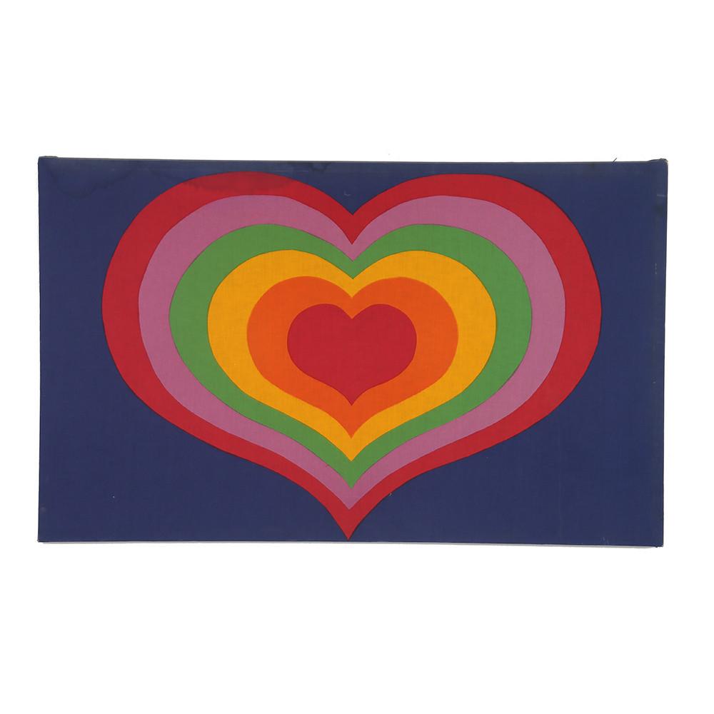 Colorful Heart Fabric Artwork