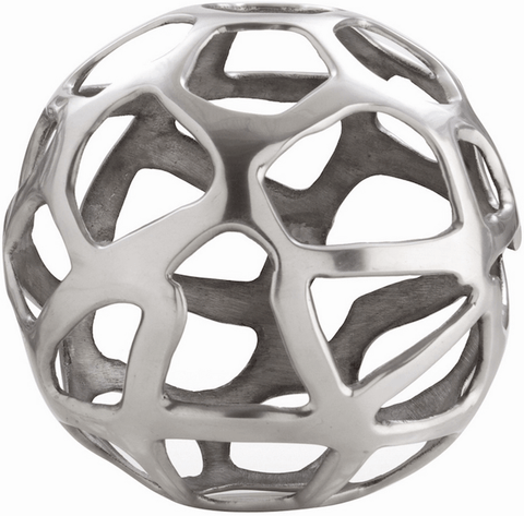 Silver Cut Out Sphere - Small
