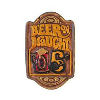 Wood Beer On Draught Sign