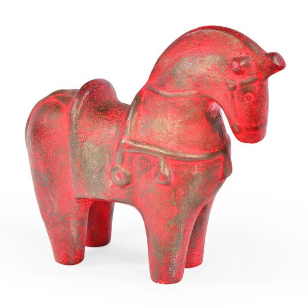 Red Matte Bitossi Horse