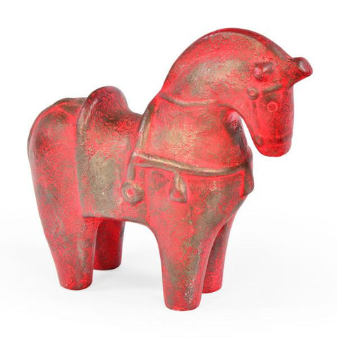 Red Matte Bitossi Horse