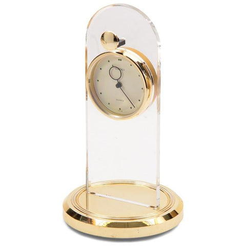 Seiko - Gold and Glass Clock