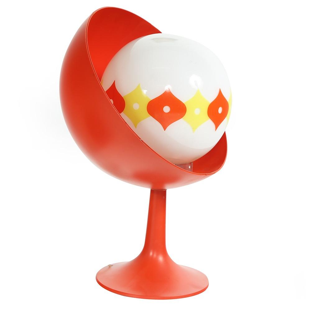 Red Spherical Table Lamp