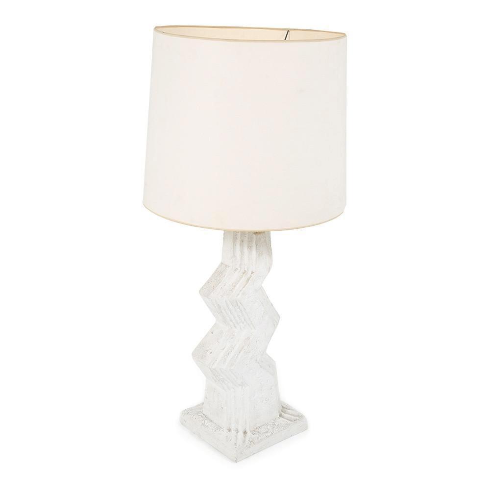 White Plaster Table Lamp