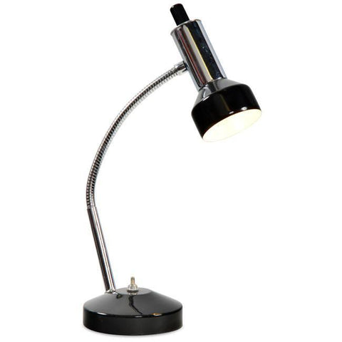 Black & Chrome Flexible Desk Lamp