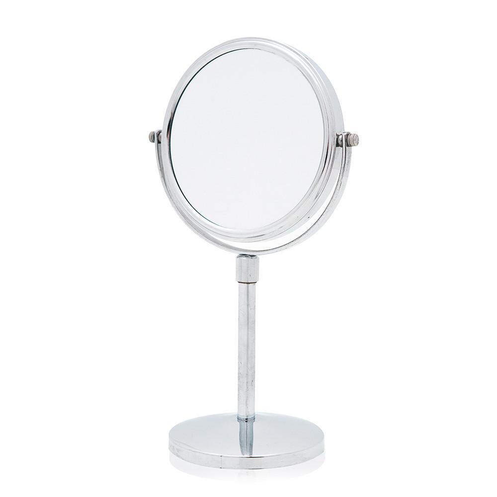 Silver Small Tabletop Makeup Mirror